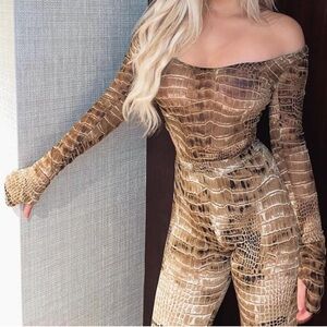 Fashion Nova Cold Hearted Pant Set Size XS